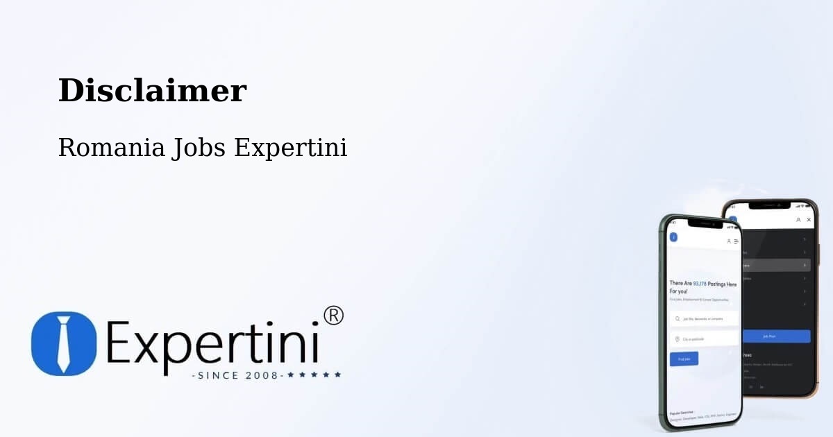 Disclaimer – Goranu - Romania Jobs Expertini