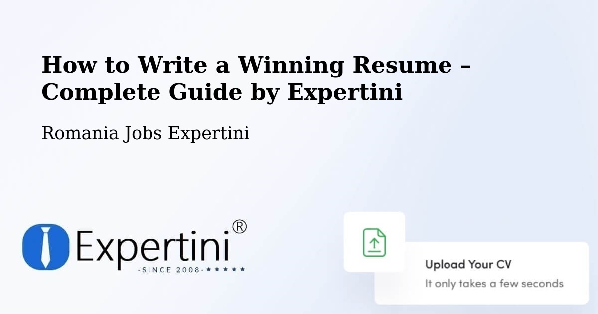 Resume Writing Guide for Job Seekers – Goranu - Goranu, Romania Jobs Expertini